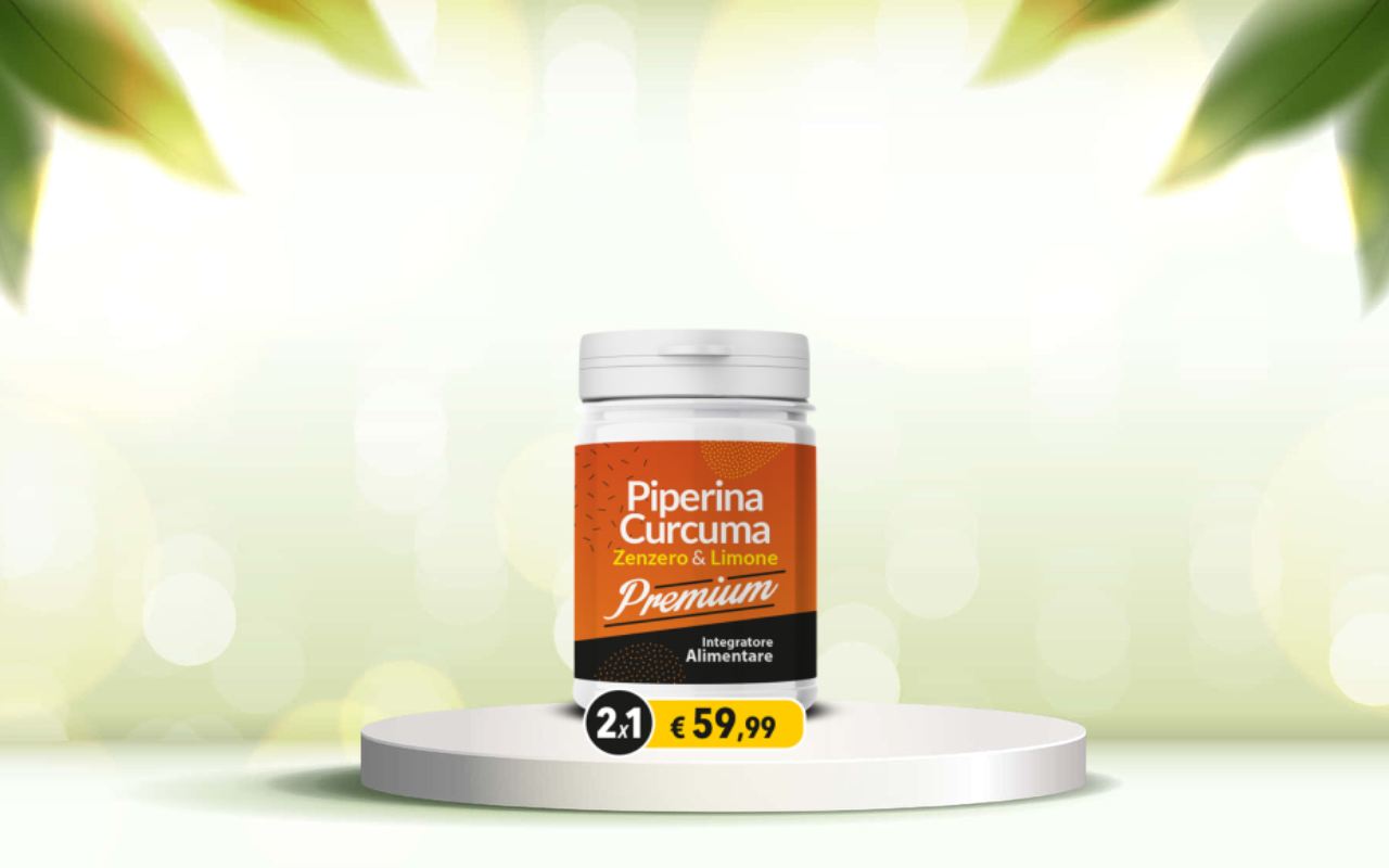 Prova ora Piperina e Curcuma Premium per depurarti e tornare in forma velocemente